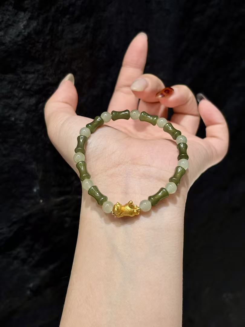 Bamboo Jade Tranquility Bracelet 02200