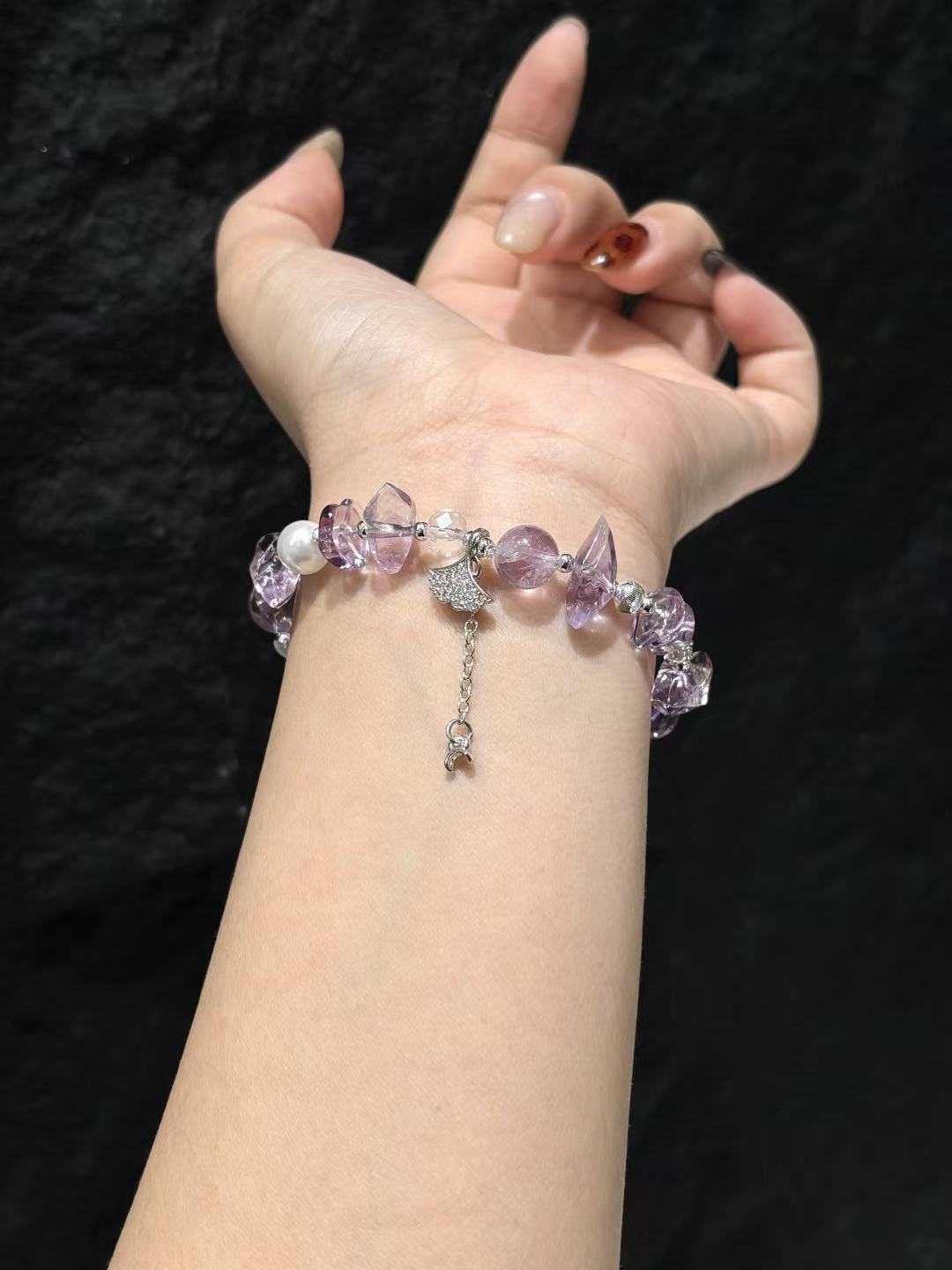Amethyst & Pearl Radiance Bracelet – 9mm & 8mm 02207